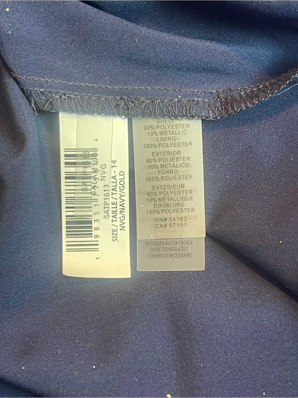 Siena Navy Gold Metallic Tiered Maxi Dress New With Tags Size 14 Shimmer Gown - Picture 14 of 17